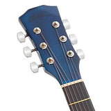 Ashthorpe 41-inch Beginner Cutaway Acoustic Guitar Package (Blue), Full Size Basic Starter Kit w/Gig Bag, Strings, Strap, Tuner, Picks