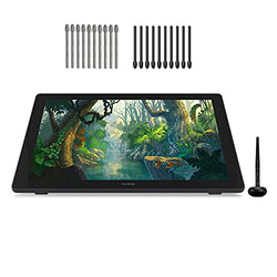 HUION Kamvas 24 Plus QHD Graphic Drawing Tablet with Full-Laminated QD Screen 140% sRGB 2.5K Graphic Drawing Monitor Battery-Free Stylus 8192 Pen Pressure Tilt for PC/Mac/Android, With 10PCS Felt Nibs
