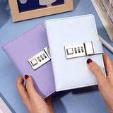 CAGIE Journal with Lock Personal Secret Diary Mini Locking Diary for Girls Adults Women Lock journal Combination Locked Writing Travel Notebook Macaron Blue
