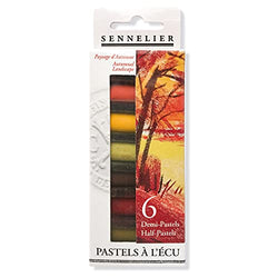 Sennelier Extra-Soft Half Pastel 6 Stick Set, Set of 6, Autumn