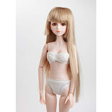 CUTICATE Lovely Doll Middle Parting Long Curly Hairpiece Wig for BJD Dolls Hair DIY - Light Brown, as described