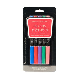 American Crafts Galaxy Marker 5-Pack, Broad Point, Multi Color