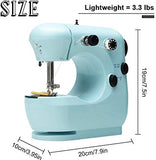Kytree Portable Sewing Machine with Foot Pedal,Mini Electric Sewing Machine,Double Thread, Night Light, for Fabric, Clothing, Kids Cloth, Sewing Machine for Beginners (red)