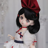 ZDD Cute Girl 1/4 BJD Doll, 39.5cm Handmade Ball Jointed Doll Action Figures + Clothes + Shoes + Wig, Flexible Joints and Strong Plasticity
