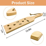 EBaokuup 2 Pieces 13.4 Inch Bamboo Paddle, Super Durable Lightweight Wooden Paddles with Airflow Holes