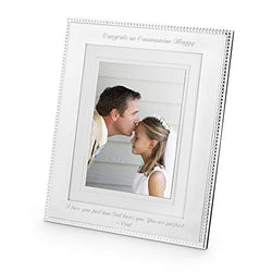 Things Remembered Personalized Silver Beaded 8 x 10 Portrait Frame, Picture Frame with Engraving Included