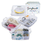Premium Jewelry Making Supplies Kit - Bead Kit with Pliers, Findings, Charms, Glass Beads for