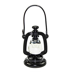 BARMI 1:12 Scale Miniature Dollhouse Retro Portable Lantern Vintage Lamp Miniature Dollhouse Accessories Black