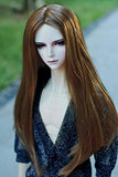 1/3 8-9-10 Inches 20-22cm Pullip Bjd Doll Hair Wig Long Curved Tips Straight Top Golden Brown