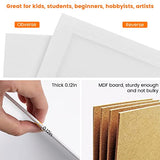 HTVRONT Canvas Panels, 18 Pack Flat Canvas Boards - Multipack Canvases for Painting - 4x4", 5x7", 8x10", 9x12", 11x14", Blank Painting Canvas for Acrylic, Watercolor, Oil Paint Art Canvases, White