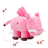 2023 New Minecraft Legends Plush, 10" Long Toothed Pig Plushies Toy for Game Fans Gift, Soft Stuffed Animal Doll for Kids and Adults(Long Toothed Pig)
