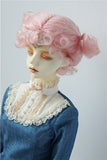 JD269 8-9inch 21-23CM Twins Bowl updo mohair doll wig 1/3 SD BJD wigs (pink)