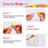 Snap Pop Beads for Girls, 580 PCS Kids Jewelry Making Kit Pop-Bead Art and Craft Kits DIY Bracelets Necklace and Rings Creativity Toy for 3, 4, 5, 6, 7, 8 Year Old Girls