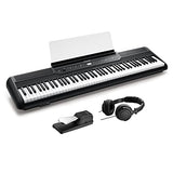 Donner SE-1 88 Key Digital Piano, Full-Size Electric Piano Keyboard with Graded Hammer Action Weighted Keys, Including Sustain Pedal, Headphone, Power Adapter