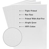72 Pack Canvases for Painting 8 x 10 inch, Blank Canvas Boards for Painting- Gesso Primed Acid-Free 100% Cotton Canvas Panels for Acrylics Oil Watercolor Tempera Paints