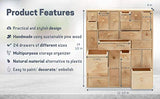 HYGGEHAUS Craft Storage Organizer with Drawers - Wooden Storage | DIY Advent Calendar | Desktop Organizer | Apothecary Cabinet | Kids Craft Idea | 24 Drawer. Unfinished Wood. 12.5in x 14.5in x 4in