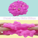 Peach Jelly Cube Slime, Soft Jelly Clay Slime Sugar Blitz for Girls Boys, Peach Contton Candy Slime kit Party Favors