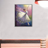 BoutiQ Diamond Painting Kits for Adults Full Drill - Ballet Girl 40x50cm, 5D DIY Round Beads Paint by Number Kit Set Puzzle Embroidery Pictures Stress Relief Pixel Arts Craft for Home Wall Decor