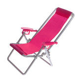 1/6 Scale Plastic Miniature Beach Deck Chair for Dolls House Kitchen Dining Room Decoration Accessories