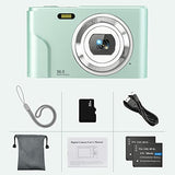 Digital Camera for Kids Boys and Girls - 36MP Children's Camera with 32GB SD Card, Full HD 1080P Rechargeable Electronic Mini Camera for Students, Teens, Kids(Green)