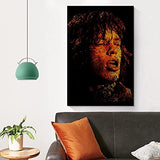 HUHAN Mick Jagger 1970 Music Poster Poster Decorative Painting Canvas Wall Art Living Room Posters Bedroom Painting 16x24inch(40x60cm)