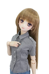 Petite Marie Japan for 1/3 Doll 23 inch 60cm DD (Dollfie Dream) DDS SD BJD Shirt with Shoulder Epaulets Short Sleeve (Gray) [No.0093] Clothes Only not Include Doll