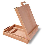 Wooden Table Box Easel - Artist Easel and Wood Table Sketching Box, Portable Desktop Storage Table for Adults and Kids Easels to Enjoy Hours of Drawing and Painting