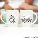 BOLDLOFT You Mean Everything to Me His and Hers Coffee Mugs- Couple Coffee Mugs,Couple Gifts,Gifts for Boyfriend and Girlfriend,Husband and Wife,Anniversary Christmas Valentines Day Wedding Newlyweds