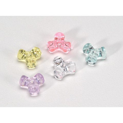 Transparent Pastel Colored Tri-Beads