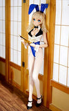 1/3 BJD Clothes Sexy Bunny Girl Uniform Witches Style Kimono Contains Rabbit Ears and Bracelet,Blue