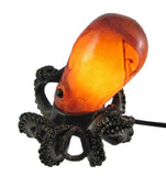 Colorful Swirled Glass Octopus Accent Lamp Bronzed Base