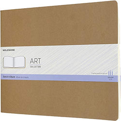 Moleskine Art Cahier Sketch Album, Soft Cover, XXL (8.5" x 11") Plain/Blank, Kraft Brown, 88 Pages
