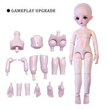 BJD Doll 1/6 SD Dolls 11.8 Inch 30cm Ball Jointed Doll DIY Toys with Full Set Clothes Socks Shoes Wig Makeup Hat, Best Gift for Girls,B