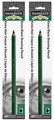 2-Pack - General 5259XXB Kimberly Graphite Extra Extra Soft Drawing Pencil, 9XXB