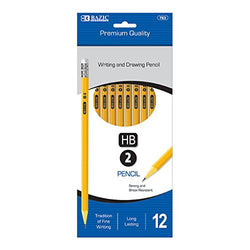 BAZIC #2 Premium Yellow Pencil (12/Pack) (Case of 24)