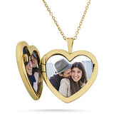 Things Remembered Personalized Yellow Gold Sterling Silver Heart Locket with Engraving Included