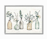 Stupell Industries Bottles and Plants Farm Wood Textured, Design by Anne Tavoletti Wall Art, 11 x 14, Multi-Color