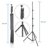EMART Photo Video Studio Backdrop Stand Kit, 8.5x10ft Adjustable Photography Green Screen Support System with 3 Muslin Backgrounds for Photoshoot (Black White Green)