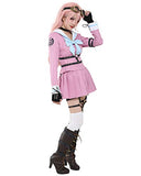 Cosplay.fm Women's Iruma Cosplay Costume Outfit School Uniform with Belt Sets (S, Pink)