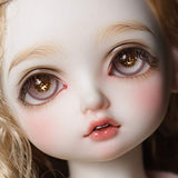 HMANE BJD Dolls Eyes, 16mm Light Pink Golden Sand Pupil Glass Eyeball for 1/3 BJD Dolls