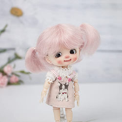 Doll Wig, BJD Doll Hair Wig for 1/8, 1/6, ob11 Doll Wigs Long Curly Hair for Girls Color Long Curly Hair Doll Accessories DIY Toy,C-1/6-16-17cm