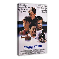 Movie Posters Stand by Me Movie Classic Movie Canvas Poster Wall Art Decor Print Picture Paintings for Living Room Bedroom Decoration 24×36inch(60×90cm) Frame-style1