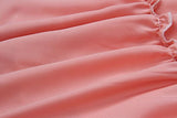 ECOWISH Womens V-Neck Spaghetti Strap Bowknot Backless Sleeveless Lace Mini Swing Skater Dress Pink-1 Large