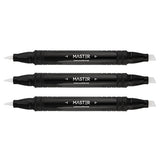 Master Markers Dual Tip Artist Blender Illustration Markers (Pack of 3) - Chisel/Brush Tip,