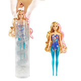 Barbie Color Reveal Doll with 7 Surprises: 4 Bags Contain Skirt, Shoes, Earrings & Brush; Water Reveals Confetti-Print; Doll’s Look & Color Change on Hair & Face; Party Series