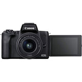 Canon EOS M50 Mark II Mirrorless Digital Camera Bundle + 15-45mm Lens (Black) - 4728C006