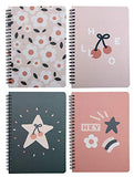 Yansanido Spiral Notebooks Journals 8pcs (A5) Small Notebooks Planner 6x8 Inch 160 Pages Lined Notebooks for Students Office School Supplies (A5, Flower,Fruits)