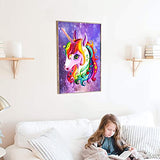5D Diamond Painting for Adults and Kids, CHANGBAISHAN Full Drill Unicorn Diamond Painting Kit for Home Wall Decor, DIY Diamond Art Kits Paint by Diamond with Tools and Full Accessories