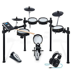 Alesis Drums Command Mesh SE Kit and DRP100 - Electric Drum Set with USB MIDI Connectivity, and Drum Headphones for Monitoring, Practice or Stage Use