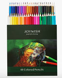 Muousco Colored Pencils, 48 Colors Set,Soft Core, Oil Based Leads, Art Coloring Drawing Pencils for Coloring Book, Sketch